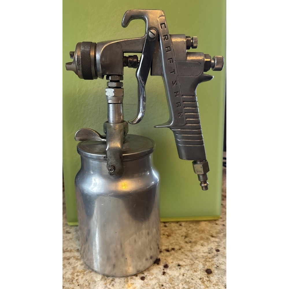 Chrome Craftsman Auto Body Paint Spray Gun 919.15634 EUC Vintage